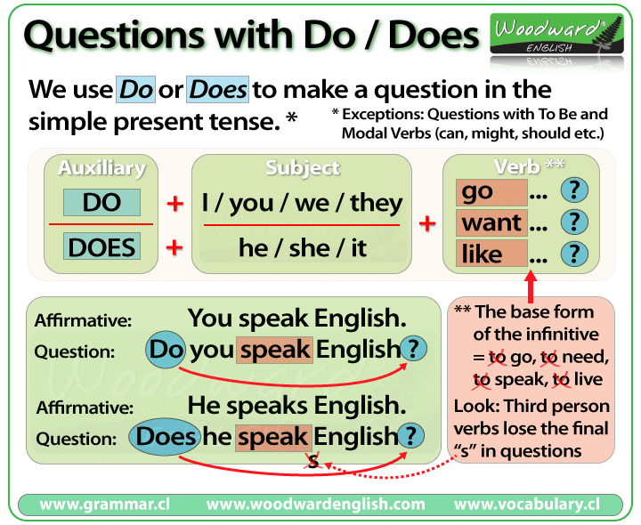 Cuáles son las diferencias entre preguntas con do y does en inglés 7 Cuáles son las diferencias entre preguntas con do y does en inglés