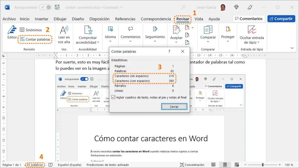 Cómo puedo contar las palabras en un documento de Word fácilmente 7 Cómo puedo contar las palabras en un documento de Word fácilmente