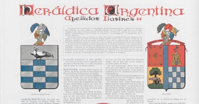 escudo de armas con apellido argentino