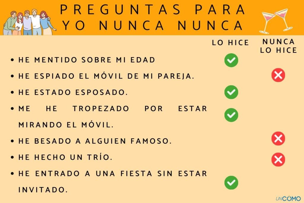 Cuáles son las mejores preguntas picantes para jugar al Yo Nunca Nunca 4 Cuáles son las mejores preguntas picantes para jugar al Yo Nunca Nunca