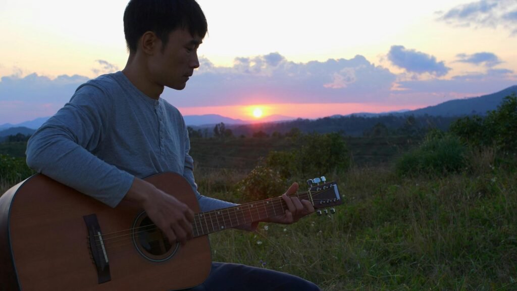 Cómo tocar "Lago en el cielo" con acordes en guitarra 3 Cómo tocar «Lago en el cielo» con acordes en guitarra