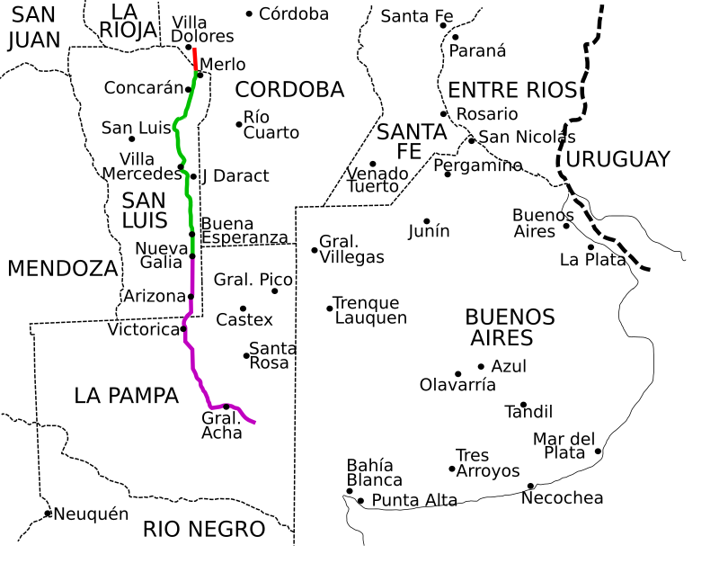 Cómo llegar de Benito Juárez a Tres Arroyos en auto o bus