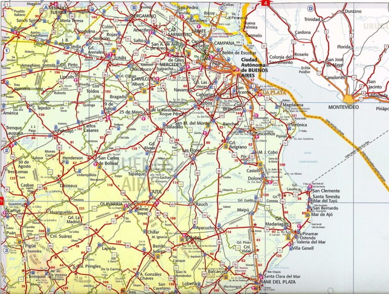 mapa de carreteras de argentina