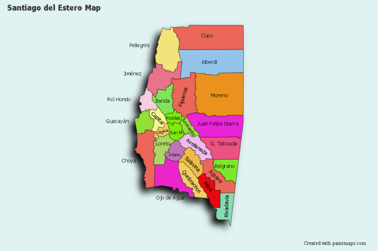 mapa de santiago del estero