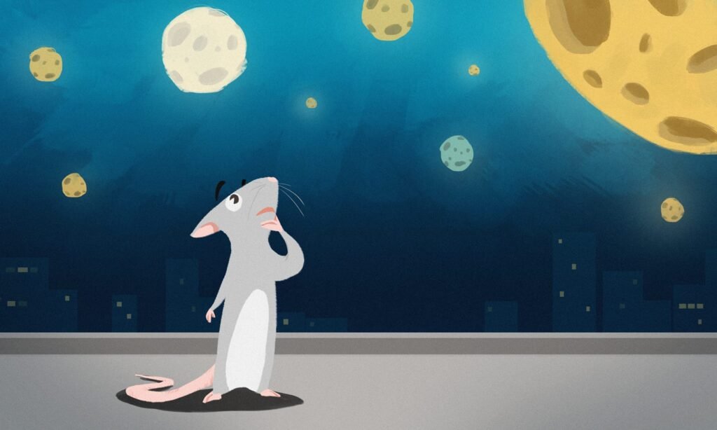 Quién es el ratoncito que se comió la luna en la historia 1 raton mirando la luna en la noche
