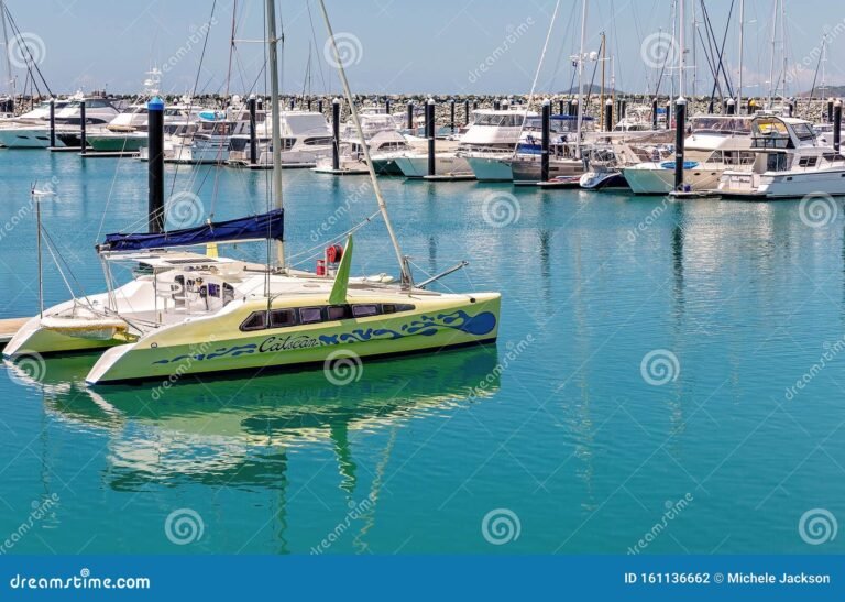 yates amarrados en un puerto tranquilo